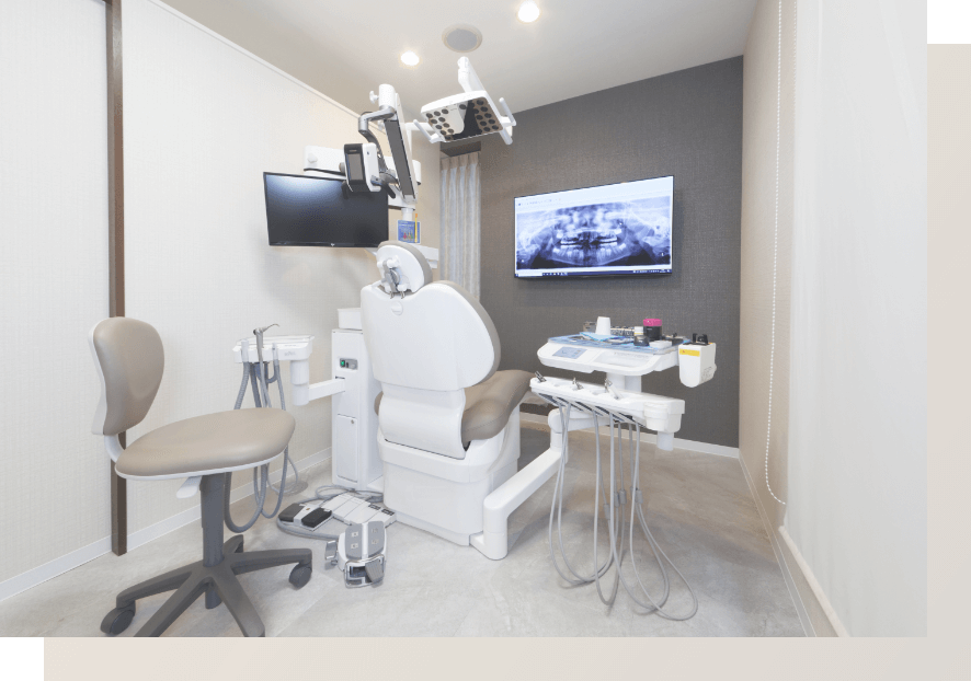 苦痛のない歯科診療のために充実の院内設備